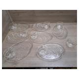 Vintage Glass Snack Set Featuring The Homestead