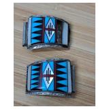 (2) Sterling Silver Navajo Mens Watch Tips (Case)