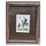 Framed Pablo Picasso's 'Don Quixote' Print (3)