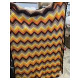 Hand Crocheted Afghan approx 56x76