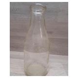 Vintage Hollywood One Quart Embossed Clear Glass