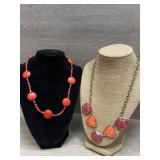 Howlite Necklace and Statement Necklace