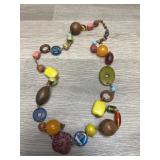 Murano and Gemstone Necklace-28"