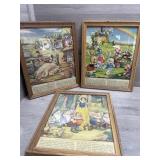 (3) 9x12 Framed Disney Story Art