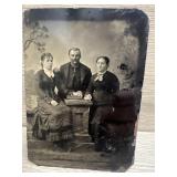 Antique 1860s Tintype Family Portrait 3x5