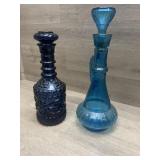 (2) VTG Jim Beam Blue Decanters
