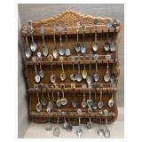 Souvenir Spoons and Holder