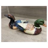 (2) Handpainted Wooden Ducks 6 1/2"