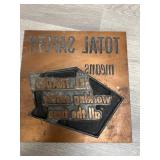 Total Safety Copper Print Plate 7x7"
