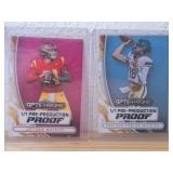 (2) Optichrome 1/1 Pre-Production Proofs Football