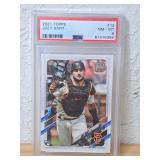 PSA Graded 8 2021 Topps Joey Bart Giants RC