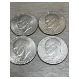 (4) 1776-1976 Ike Half Dollars
