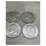 (4) NM Ike Half Dollars 1971;1972;1974;1978