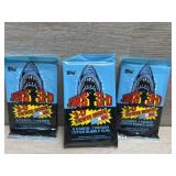 (3) 1993 Topps Jaws 3D Trading Card Packs