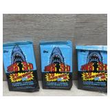 (3) 1993 Topps Jaws 3D Trading Card Packs