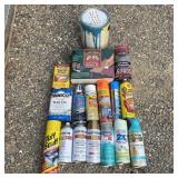 Spray Paints, Cleaners & More - Mixed Lot -