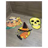 (3) VTG Cutout Halloween Decor