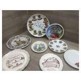 (9) Vintage International Tourist Plates