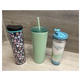 (3) Starbucks Glasses