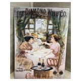 champagne Tin Sign - 12x17