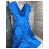 VTG Sateen V Neck Dress  Sz 8?