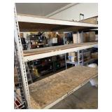 Garage/ Shop 3 Shelf Metal Shelving w/wood