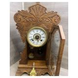 Gingerbread New Haven Mantle Clock - no Key