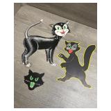 VTG Black Cat Halloween Decor