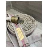 Unlined 1970ï¿½s Fire Hose w/ Brass Ends