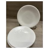 (4) White Fiesta Dessert Plates