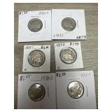 (6) Buffalo Head Nickels - Various Years