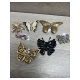 Butterfly and Bug Brooches