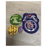 Burlington Northern Safety Pins and Patch