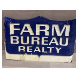 Farm Bureau Realty Sign -Plastic