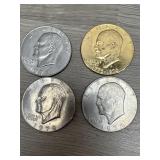 (4) Eisenhower IKE Dollars