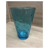 Large Hazelware Glass Capri Blue Dots Large Tall