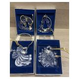 (4) Mikasa Lead Crystal Joyous Collection