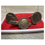 1953 Silver Dime Tie Clip & 1946/ 1964 Nickel