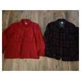 (2) Vintage Wool Shirts - Menï¿½s Size Large / XL -