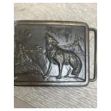 Indiana Metal Craft Wolf Belt Buckle
