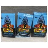 (3) 1993 Topps Jaws 3D Trading Card Packs