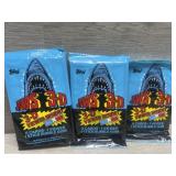 (3) 1993 Topps Jaws 3D Trading Card Packs