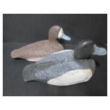 PAIR OLD BLUEBILL DUCK DECOYS