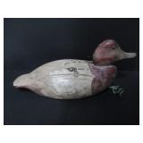 EARLY REDHEAD WOODEN DUCK DECOY