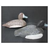 PAIR OF OLD BLUEBILL DUCK DECOYS