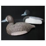 PAIR OLD BLUEBILL DUCK DECOYS