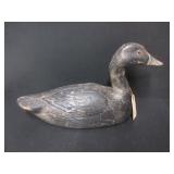 NICELY CARVED BLACK DUCK MONTREAL PQ. DECOY