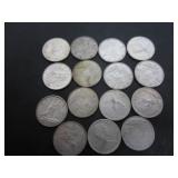 15 SILVER CANADA 1968 10 CENT COINS 50% SILVER