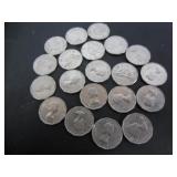 20 1962 CANADA 5 CENT COINS