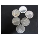 6 SILVER CANADA 1967 CENTENNIAL 25 CENT COINS